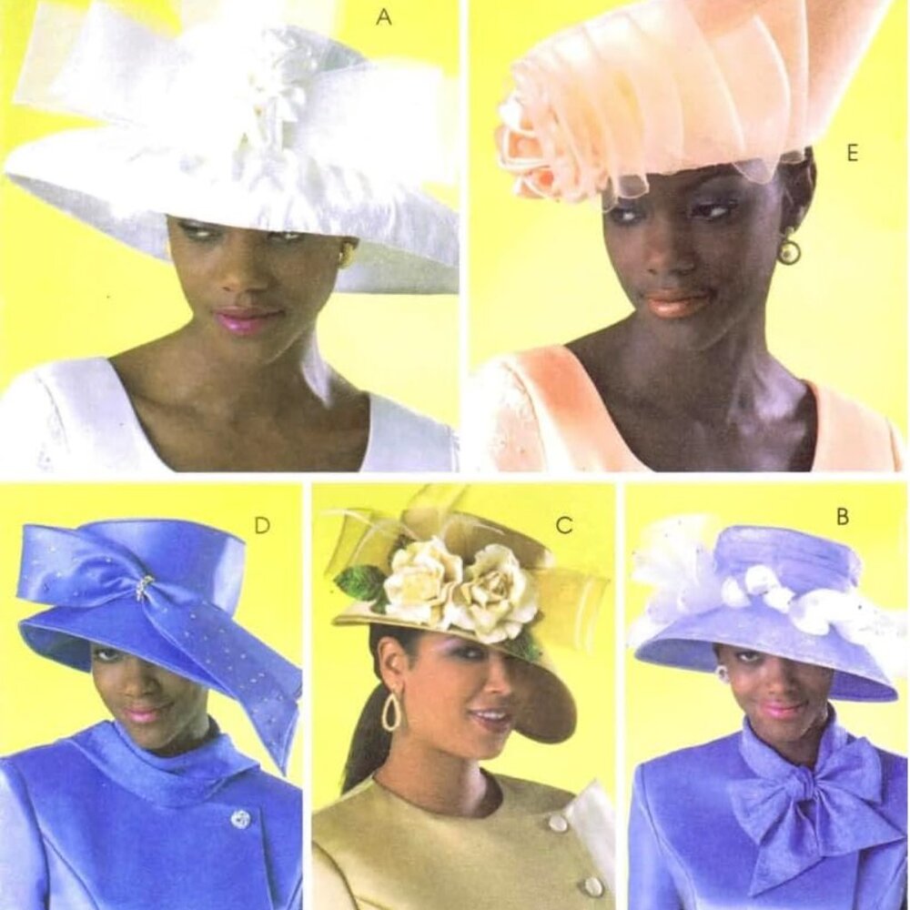 Vintage Butterick B4146 Misses' Derby & Fashion Hats  Sewing Pattern